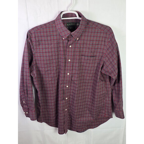 Polo‎ Ralph Lauren 16.5 -32/33  Red Plaid Classic Fit Button Down Shirt - Picture 1 of 8